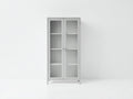 Vetrina - Metallo-Vetro - 80x40x180 cm - Grigio chiaro - Stile moderno