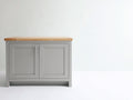 Credenza - legno-metallo - 110 x 45 x 90 cm - grigio-legno naturale - stile contemporaneo