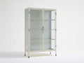 Vetrina - Metallo-Vetro - 100x45x180 cm - Beige chiaro - Stile industriale moderno