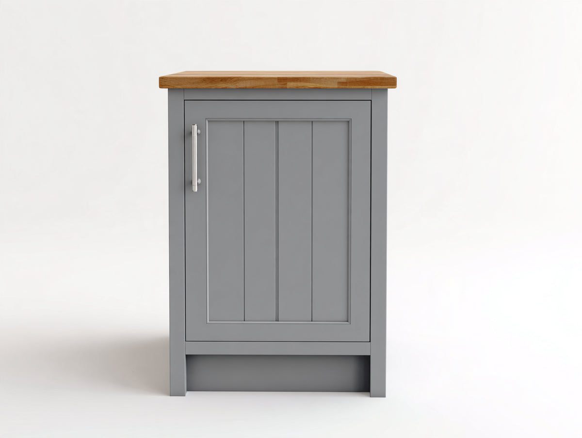 Credenza - legno-metallo - 70 x 40 x 100 cm - grigio-legno naturale - stile rustico moderno
