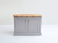 Credenza - legno-metallo - 105 x 45 x 85 cm - grigio-legno naturale - stile moderno