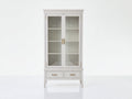 Vetrina - Legno-Vetro - 90 x 40 x 195 cm - Bianco - Stile classico