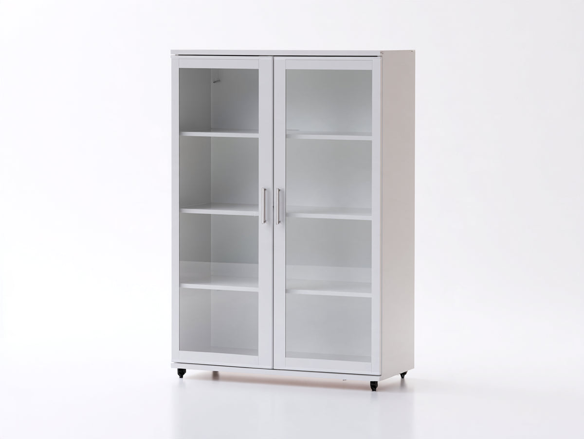 Vetrina - Metallo-Vetro - 100x45x180 cm - Grigio chiaro - Stile moderno