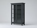 Vetrina - Legno-Vetro-Metallo - 108 x 42 x 192 cm - Grigio scuro - Stile classico